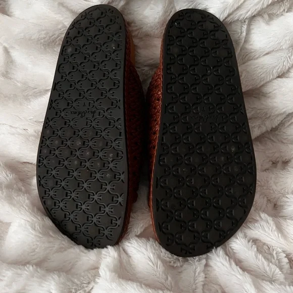 Sam Edelman, Reid, Cognac Woven Double Buckle Platform Sandals - Picture 5 of 9